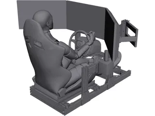 Sim Racing Rig CAD 3D Model