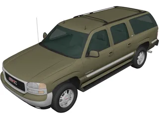 GMC Yukon XL (2000) 3D Model 3D Preview