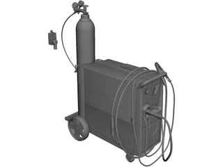 MillerMatic 210 Mig Welder CAD 3D Model