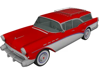 Buick Century Caballero Wagon (1957) 3D Model