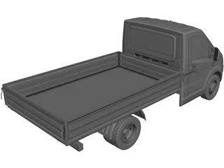 GAZelle NEXT Flatbed 3D Model