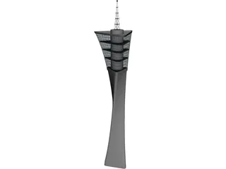 Airport Tower 3D Model 3D Preview