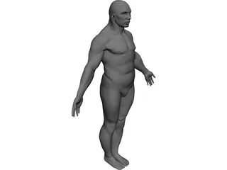 Male Human Figure 3D Model 3D Preview
