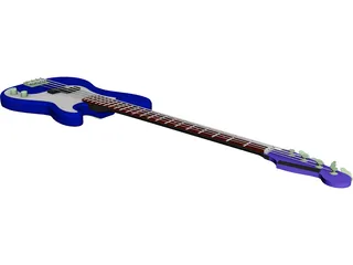 Bass Guitar 3D Model 3D Preview