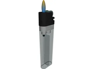 Plastic Lighter 3D Model 3D Preview