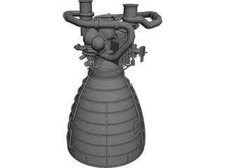 Space Shuttle Main Engine 3D Model 3D Preview