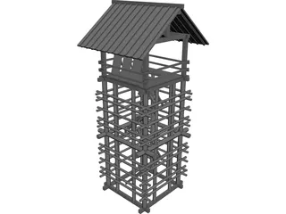 Lookout Seirou Tower 3D Model