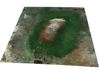 Kilimanjaro Volcano 3D Model