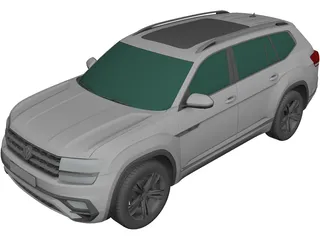 Volkswagen Atlas R-Line (2017) 3D Model 3D Preview