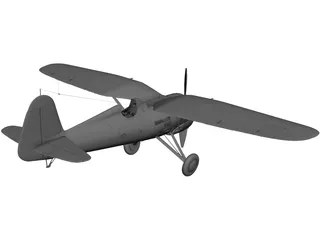 PZL P11 3D Model