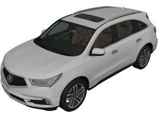 Acura MDX (2017) 3D Model 3D Preview