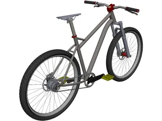 Mountain Bike CAD 3D Model
