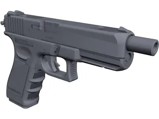 Glock 17C CAD 3D Model