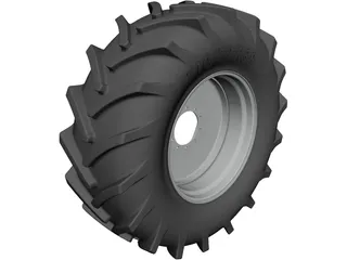 Tractor Wheel 710-70 R38 - MB10 CAD 3D Model