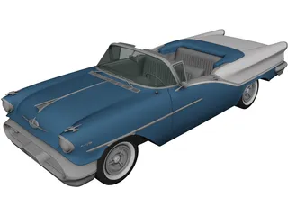 Oldsmobile Starfire 98 Convertible (1957) 3D Model