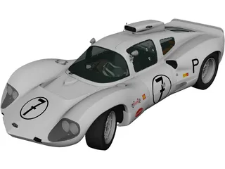 Chaparral 2D Carro de corrida com interior 1966 3D model - Baixar Veículos  no