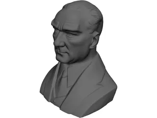 Ataturk Bust 3D Model