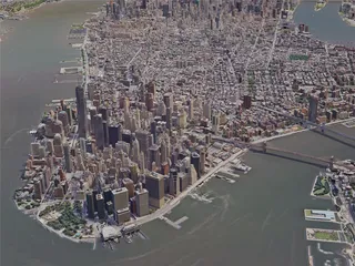 New York City, Manhattan, USA (2019) 3D Model