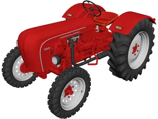 Porsche Diesel Tractor P133 (1956) 3D Model