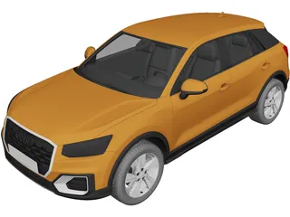 Audi Q2 (2017) 3D Model 3D Preview