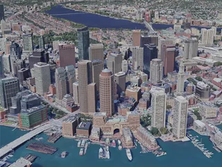 Boston City, MA, USA (2019) 3D Model