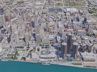 Detroit City, MI, USA (2019) 3D Model