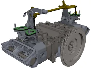 Alfa Romeo Boxer Engine 3D Model