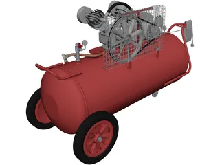 Air Compressor CAD 3D Model
