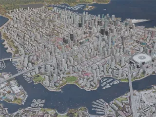 Vancouver City, BC, Canada (2019) 3D Model