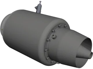 Jet Engine 18kg Force 3D Model