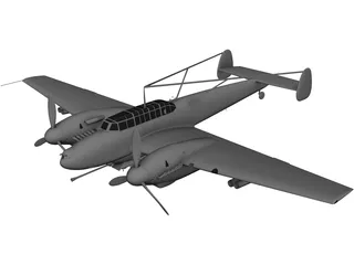 Messerschmitt BF-110 G-2 3D Model