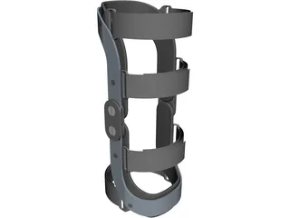 Human Knee Joint Brace CAD 3D Model