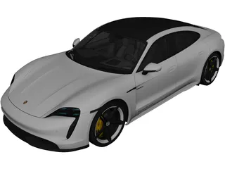 Porsche Taycan Turbo S (2020) 3D Model