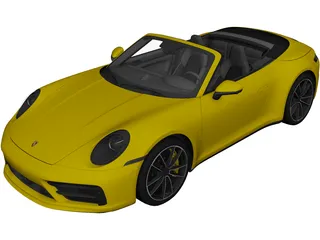 Porsche 911 Carrera 4S Cabriolet (2020) 3D Model