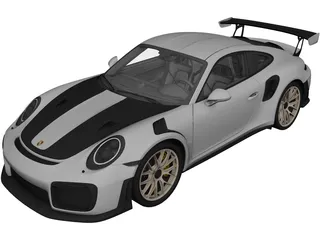 Porsche 911 GT2 RS Weissach (2018) 3D Model