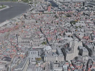 Antwerp City, Belgium (2019) 3D Model