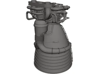 Saturn V F1 Rocket Engine 3D Model 3D Preview