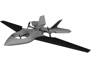 Trirotor Drone 3D Model