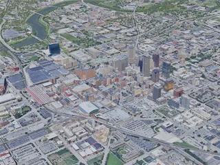 Indianapolis City, IN, USA (2019) 3D Model