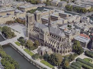 Paris City Center, France (2019) 3D Model
