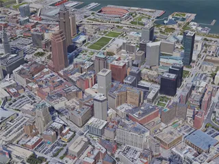 Cleveland City, OH, USA (2019) 3D Model