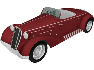 Alfa-Romeo 6C 2300 S Touring Pescara Spider (1935) 3D Model