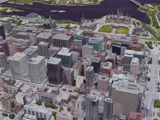 Ottawa City, ON, Canada (2019) 3D Model