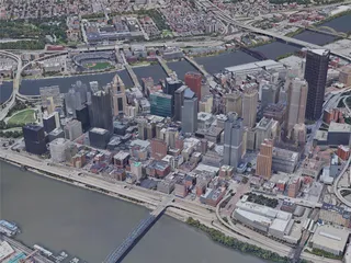 Pittsburgh City, PA, USA (2019) 3D Model