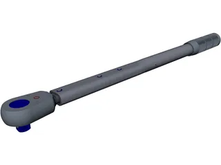 Torque Wrench CAD 3D Model