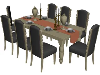 Dining Table 3D Model