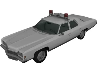 Chevrolet Impala Police (1972) 3D Model 3D Preview