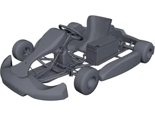 Electric Go Kart CAD 3D Model