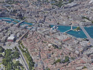 Geneva City, Switzerland (2019) 3D Model