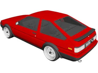 Toyota AE86 (1986) 3D Model